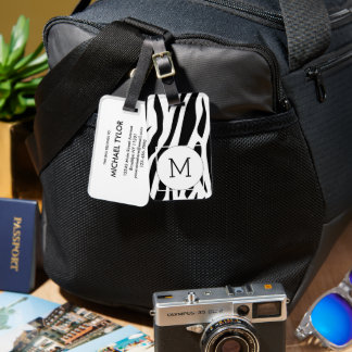 Étiquette À Bagage Modern Japanese Inkbrush Paint Pattern