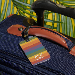 Étiquette À Bagage Moderna Linear MCM Rainbow