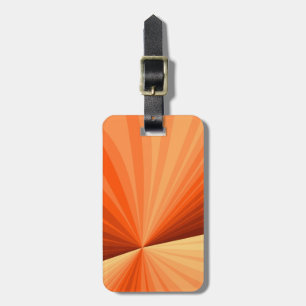 Étiquette À Bagage Moderne Abstrait Orange Rouge Vanille Graphique Fr