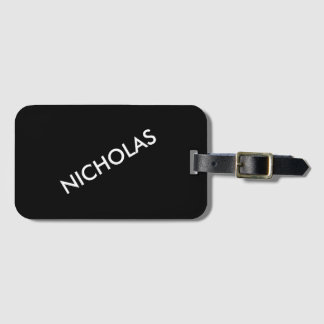 Étiquette À Bagage Moderne Chic Vous L'Appelez Personnalisé Noir
