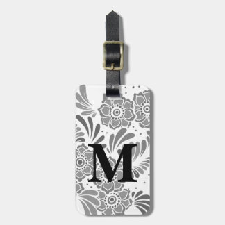 Étiquette À Bagage Moderne Élégant Voyage Girly élégant chic Monogram