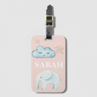 Moderne Pastel Rose & Bleu Nom de l'enfant