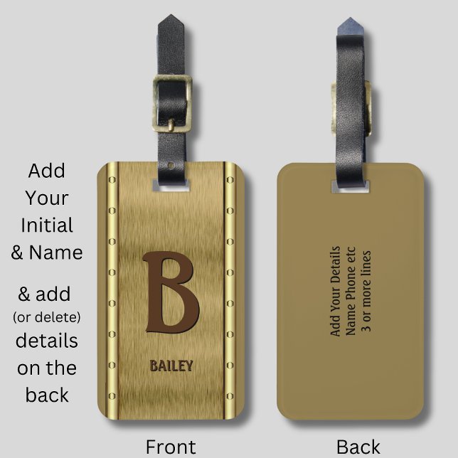 Étiquette À Bagage Modifier le nom initial, ajouter (supprimer), Brow (Créateur téléchargé)