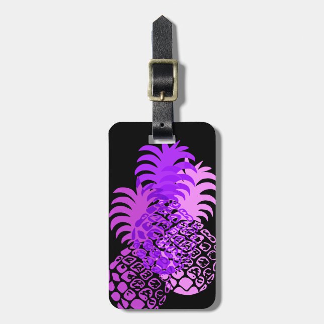 Étiquette À Bagage Momona Pineapple Hawaiian Tropical (Devant Vertical)