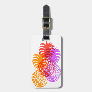 Étiquette À Bagage Momona Pineapple Hawaiian Tropical