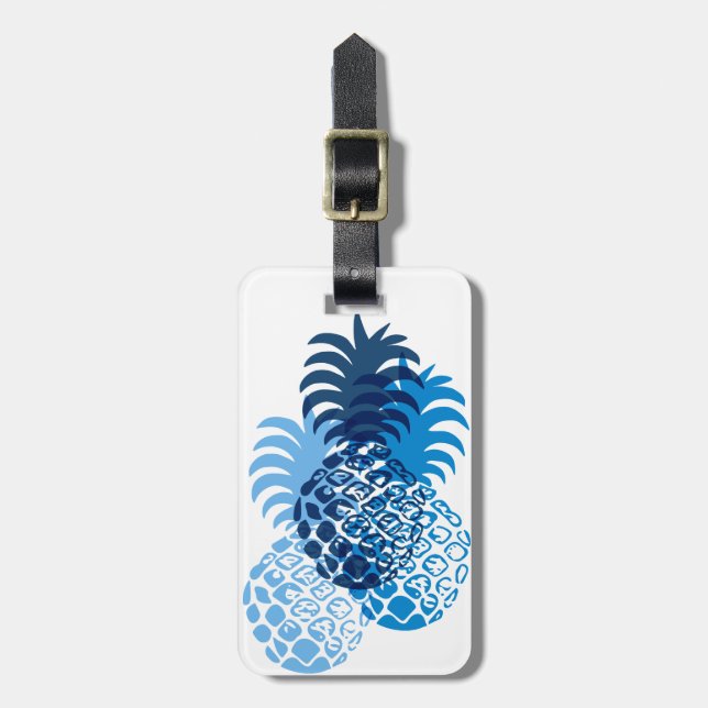 Étiquette À Bagage Momona Pineapple Hawaiian Tropical (Devant Vertical)
