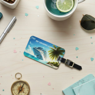 Étiquette À Bagage Mon bateau de croisière