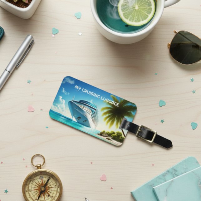 Étiquette À Bagage Mon bateau de croisière (Créateur téléchargé)