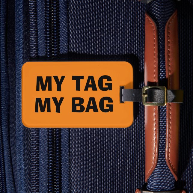 Étiquette À Bagage Mon étiquette Mon sac | Drôle étiquette de bagages (Insitu Rectoal 4)