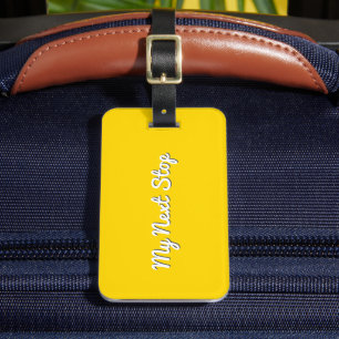 Étiquette À Bagage Mon prochain arrêt - Conception Jaune personnalisa