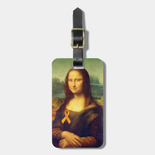 Étiquette À Bagage Mona Lisa Au Ruban Orange