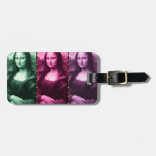 Étiquette À Bagage Mona Lisa Poster de animal rose rose violet