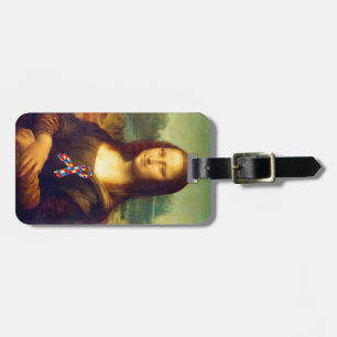 Étiquette À Bagage Mona Lisa With Puzzle