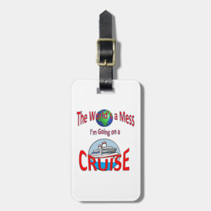Étiquette À Bagage Mondes d'humour de croisière un désordre