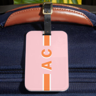 Étiquette À Bagage Monogram Retro Bachelorette Bagages personnalisés