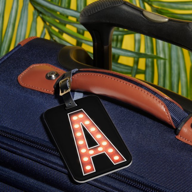 Étiquette À Bagage Monogramme A Lumières De Marque (Insitu Rectoal 1)