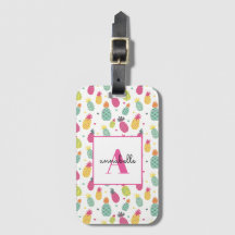Monogramme Ananas tropical Motif personnalisé