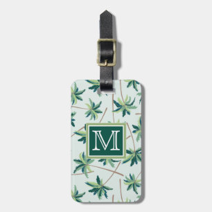 Étiquette À Bagage Monogramme australien tropical de la paume   de