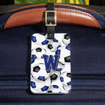 monogramme bleu bleu noir balle de soccer
