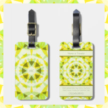 Monogramme brillant Jaune Vert magique