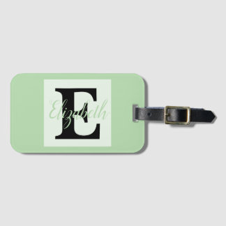 Étiquette À Bagage Monogramme de fille et nom rose violet bagages