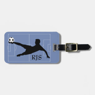 Étiquette À Bagage Monogramme de gisement de footballeur