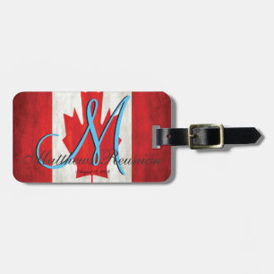 Étiquette À Bagage Monogramme de la Réunion familiale du Canada