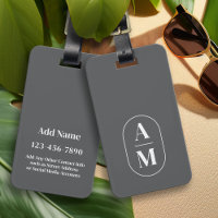 Monogramme de pilule minimaliste moderne - Gris