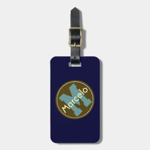 Étiquette À Bagage monogramme de voyage personnalisé