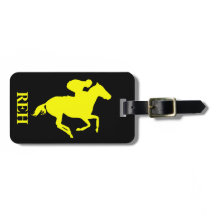 Monogramme DIY Cheval de Course Jaune sur Toute Co
