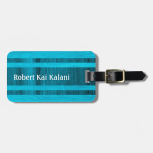 Étiquette À Bagage Monogramme en bois de planche de surf de Faux