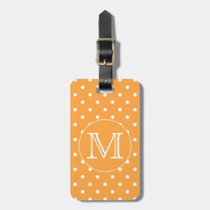 Étiquette À Bagage Monogramme fait sur commande. Point de polka
