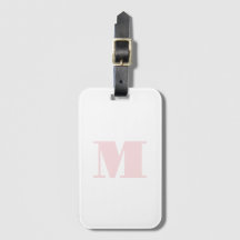Monogramme initial moderne rose pâle