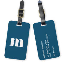 Monogramme initial Turquoise vert