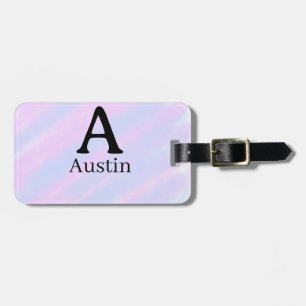 Étiquette À Bagage Monogramme majuscule masculine ajouter un nom past
