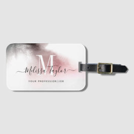 Étiquette À Bagage Monogramme Misty Ombre rose et violet