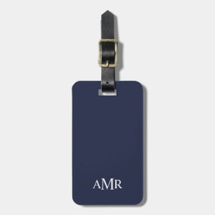 Étiquette À Bagage Monogramme personnalisé classique