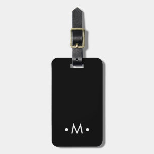 Étiquette À Bagage Monogramme personnalisé minimaliste moderne Voyage