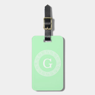 Étiquette À Bagage Monogramme principal grec blanc en bon état