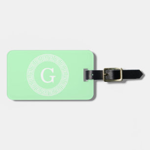 Étiquette À Bagage Monogramme principal grec blanc en bon état