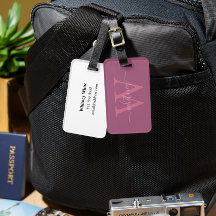 Monogramme rose simple moderne Nom et initiale