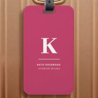 Monogramme Typographique Moderne Rose Chaud Minima