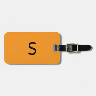 Étiquette À Bagage Monogrammes Citrouille Orange Automne Cadeau