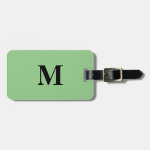 Étiquette À Bagage Monograms Sage Green Black Fête cadeau Favoriser