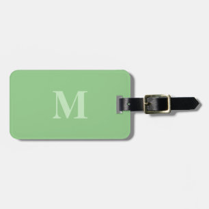 Étiquette À Bagage Monograms Sage Green Black Party Favoriser Cadeau