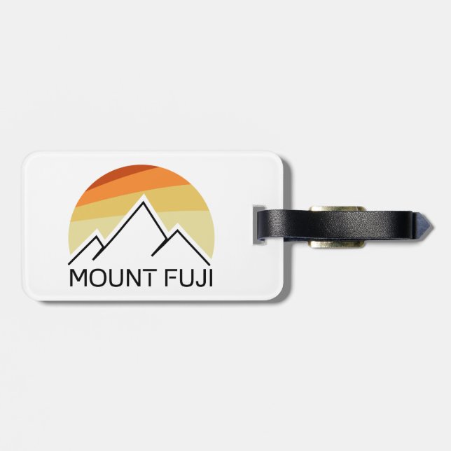 Étiquette À Bagage Mont Fuji Japon Rétro (Dos horizontal)