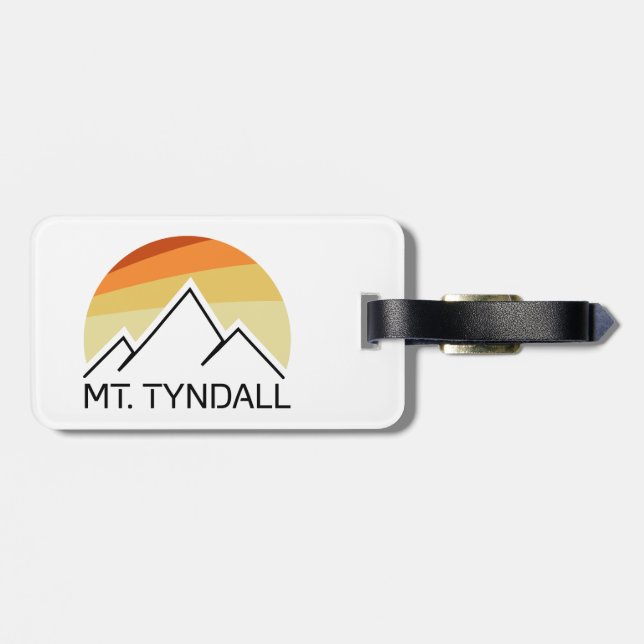 Étiquette À Bagage Mont Tyndall California Retro (Dos horizontal)