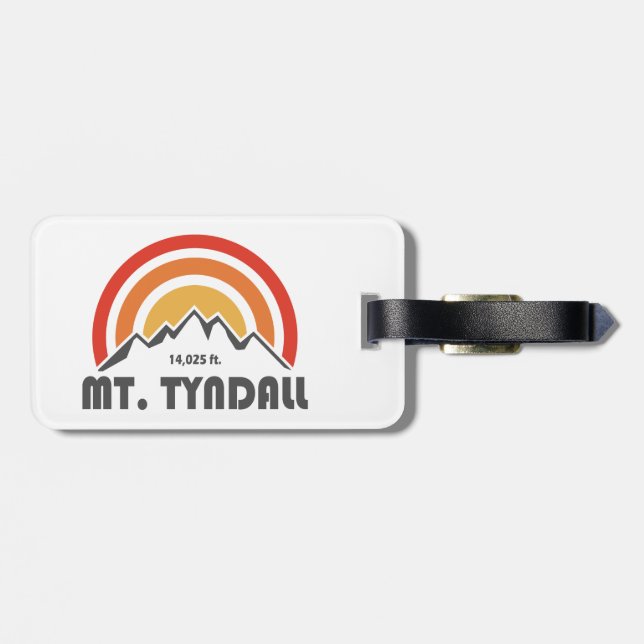 Étiquette À Bagage Mont Tyndall en Californie (Dos horizontal)