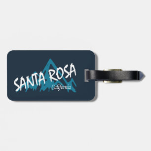 Étiquette À Bagage Montagnes de père Noël Rosa Californie