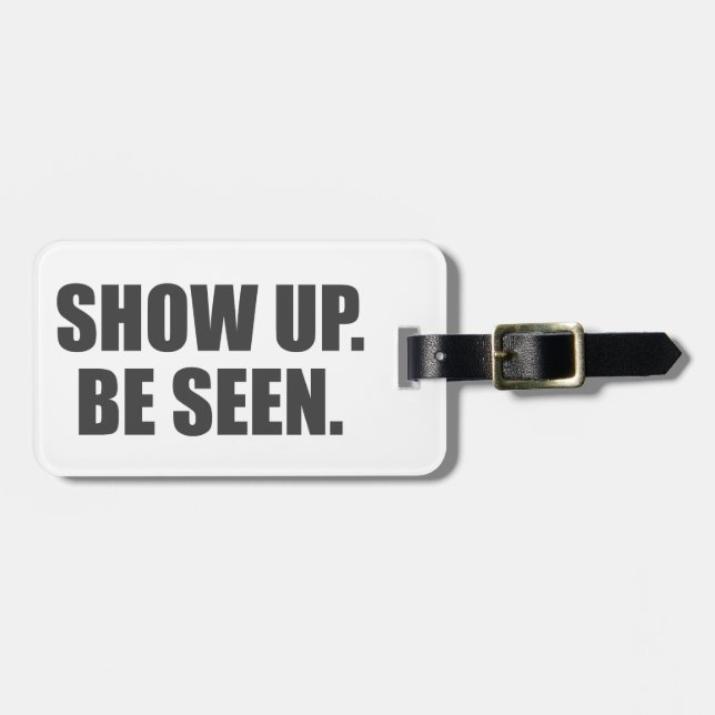 Étiquette À Bagage Montre. Sois Vu ! (Devant horizontal)